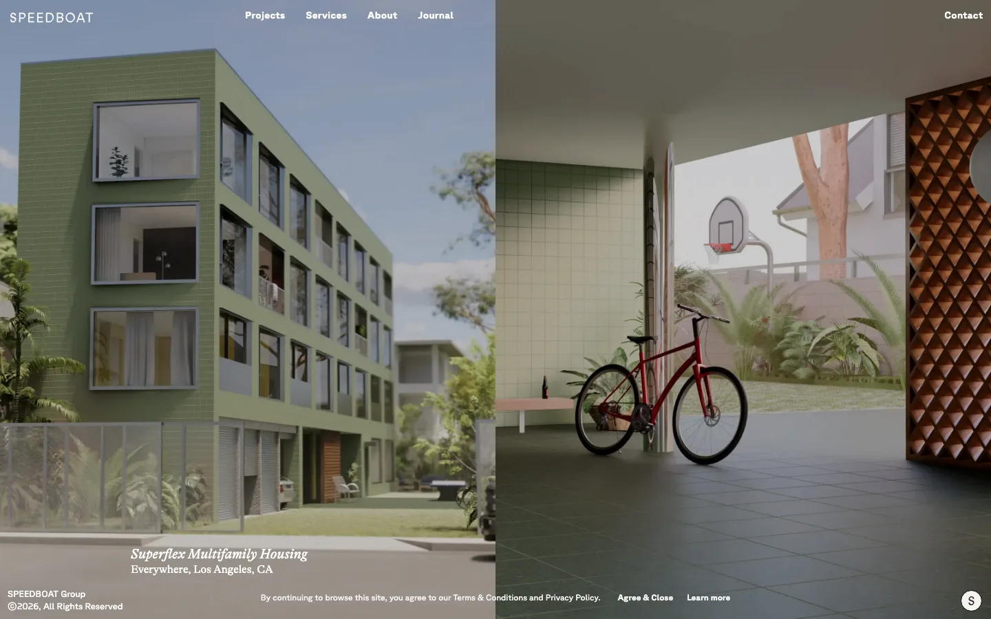 The live SPEEDBOAT homepage as built